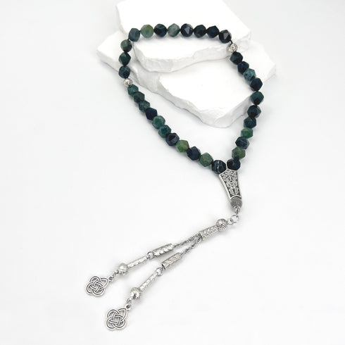 Colored Indian Agate Beads - 33 beads - 10 mm