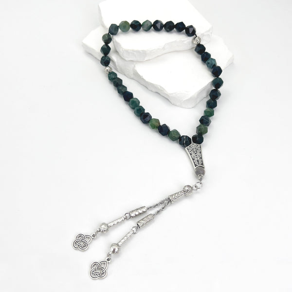 Colored Indian Agate Beads - 33 beads - 10 mm