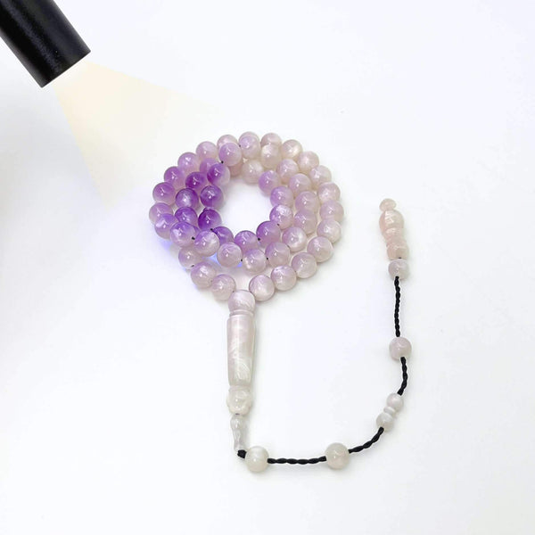 Color-changing Bakelite Beads with Sunlight to Turn Purple - 51 beads - 10 mm