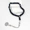 Natural Black Agate Beads - 33 beads - 10 mm, sourced from African minerals, with Silver Tassel and Spacers