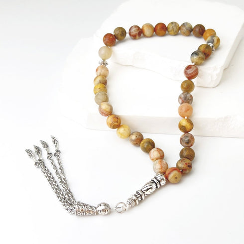 Crazy Agate Beads - 33 beads - 8 mm