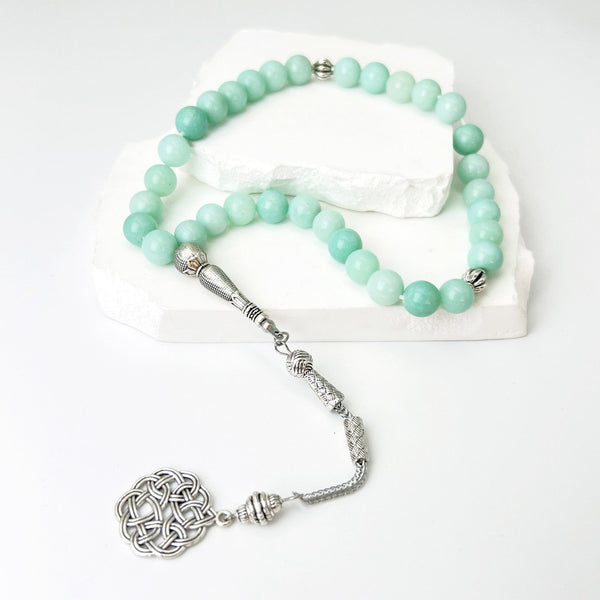 Premium Amazonite Stone Beads - 33 beads - 10 mm
